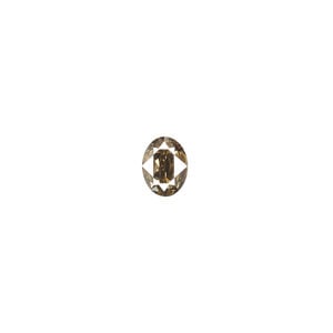 Fancy stone 1pkg4 crystal bronze foil back, Crystal Passions&reg; Regenerated 8x6mm oval 4120