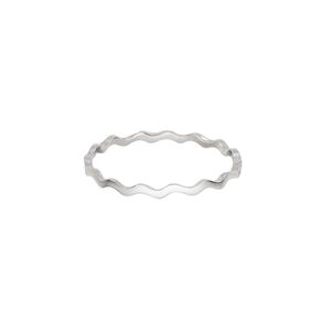 Ring, Create Compliments&reg;, sterling silver, 2mm wide textured wavy, size 9. Sold individually.