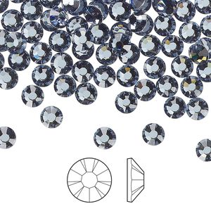 Flat back 1440pk denim blue foil back, Preciosa MAXIMA Czech crystal rhinestone 4.6-4.8mm chaton rose round SS20