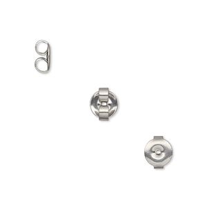 Earnut 1pkg100, 7x6mm round, stainless steel 50 pair