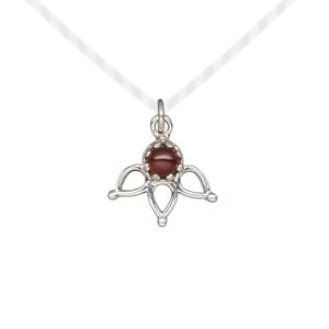 Drop 1pkg1, antiqued sterling silver and garnet (natural), 14.5x12.5mm