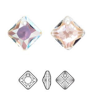Drop 1pk crystal shimmer, Crystal Passions&reg; 16mm pendant princess cut 6431