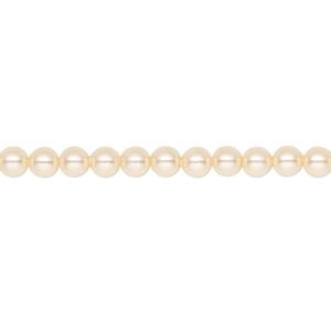 Pearl 500pk light gold, Crystal Passions&reg; 4mm round 5810