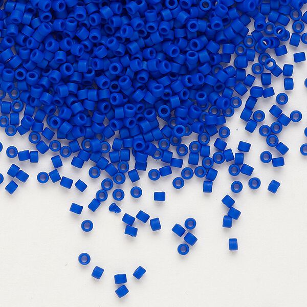 Seed bead, Delica&reg;, glass, pkg/50g, #11 round, opaque matte cobalt (DB-0756). image number 0