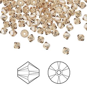 Bead 1440pk light Colorado topaz, Swarovski&reg; 4mm XILION bicone 5328