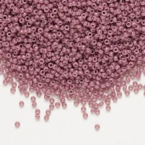 Seed bead, Miyuki, glass, pkg/250g, #15 rocaille, Duracoat&reg; opaque outside dyed hydrangea, (RR-4487).