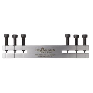 Hole punch, steel and black oxide-finished steel, 5 x 1-1/4 x 1/4 inches with (3) 1.5 and (3) 2mm holes. Sold individually.