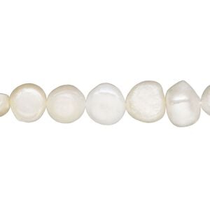 Pearl, cultured freshwater (bleached), multicolor, 7-9mm flat-sided potato, D grade. Sold per 16-inch strand.