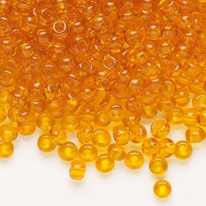 Seed bead, Preciosa Ornela Czech glass, pkg/50g, #6 rocaille, transparent hyacinth, (80060).