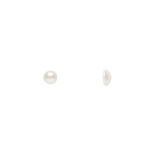 Cabochon 144pk crystal cream pearl, Crystal Passions&reg; 3.8-4mm hotfix SS16 2080/4