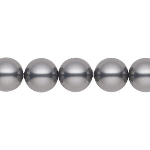 Pearl 100pk dark grey, Swarovski&reg; 10mm round 5810