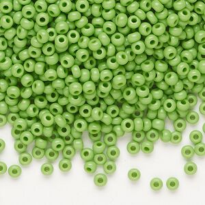 Seed bead, Preciosa Ornela Czech glass, pkg/500g, #8 rocaille, opaque mint green, (53230).