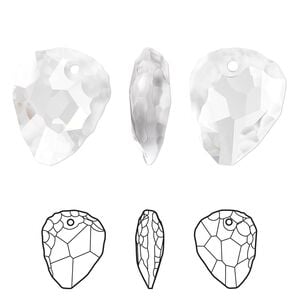 Focal 1pk crystal, Crystal Passions&reg; 35x28mm pendant rock 6190