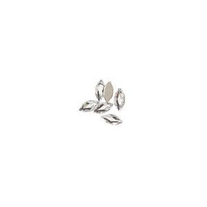 Flat back 6pk crystal foil back, Crystal Passions&reg; 4x1.8mm marquise jewel 2201