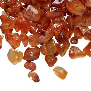 Carnelian 1pkg1, tumbled chip bead small to medium, approx. 400 beads
