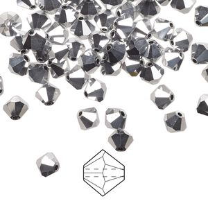 Bead 144pk crystal Labrador 2X, Preciosa Czech crystal 5mm bicone