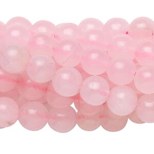 Rose quartz 1pkg10, round bead 15.5-16 inch 8mm