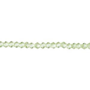 Bead 1pk 16 facets transparent lime green, Celestial Crystal&reg; 3mm bicone 15.5-16 inch