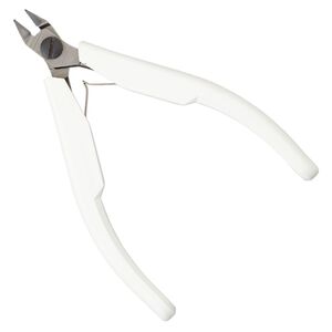 Pliers Lindstrom&reg; Supreme series 1pkg1 alloyed steel, 4-1/4 inches micro bevel-cutter, white / silver (PLR-7190)