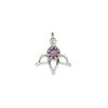 Drop 1pkg1, antiqued sterling silver and amethyst (natural), 14.5x12.5mm open image number 1
