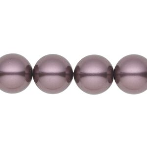 Pearl 10pk burgundy, Crystal Passions&reg; 12mm round 5811
