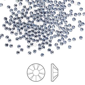 Flat back 1440pk denim blue foil back, Preciosa MAXIMA Czech crystal rhinestone 1.7-1.9mm chaton rose round SS5