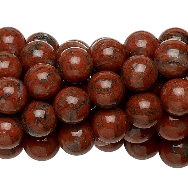 Red sesame jasper 1pkg10, round bead natural 15.5-16 inch 8mm image number 0