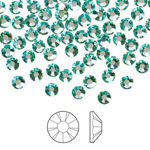 Flat back 1440pk Caribbean Sea AB foil back, Preciosa MAXIMA Czech crystal rhinestone 3.8-4mm chaton rose round SS16