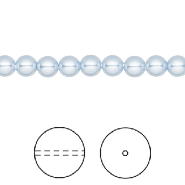 Pearl 500pk light blue, Swarovski&reg; 5mm round 5810 image number 0
