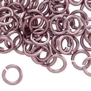 Jump ring 1pkg100 aluminum, 10mm round, 14 gauge / 6.8mm inside diameter / copper patina / antique