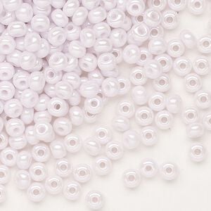Seed bead, Preciosa Ornela Czech glass, pkg/50g, #6 rocaille, opaque luster pink, (78420).
