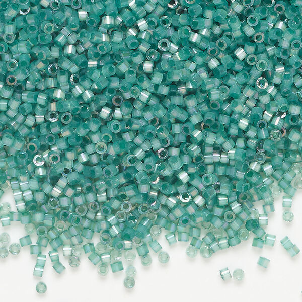 Seed bead, Miyuki Delica&reg; 1pkg250g glass, #11 round, translucent silk emerald (DB-1870) image number 0