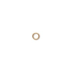 Jump ring 1pkg1000 gold-plated, 4.5mm round, 22 gauge / 3.1mm inside diameter / brass