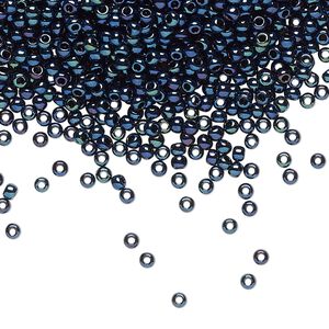 Seed bead, TOHO BEADS&reg;, glass, pkg/50g, #11 round, opaque metallic Cosmos (TR-11-88).
