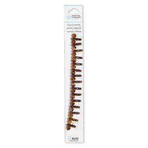 Bead, Czech pressed glass, opaque light brown and brown, 6x5mm double cone and 14x9mm top-drilled leaf. Sold per pkg of 31.