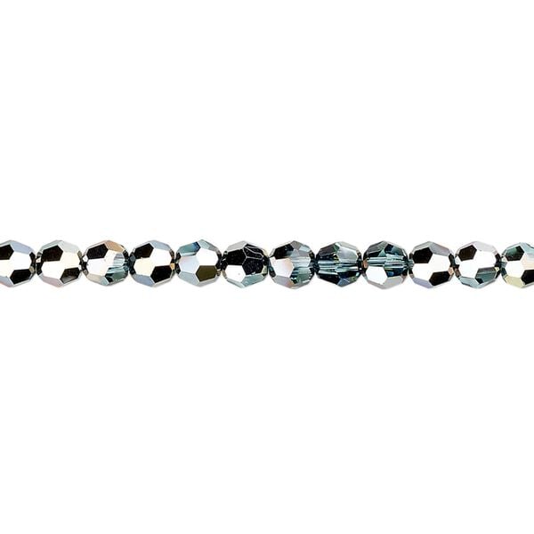 Bead 144pk aquamarine golden Sahara, Crystal Passions&reg; 4mm round 5000 image number 0