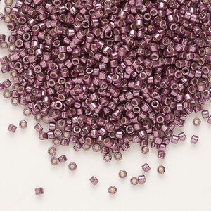 Seed bead, Delica&reg; 1pkg7.5g glass, #11 round, Duracoat&reg; opaque galvanized eggplant / outside dyed (DB-1850)