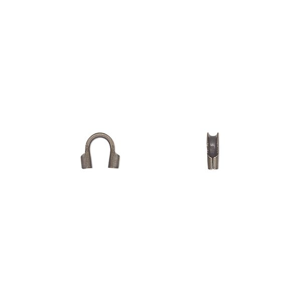 Wire protector, Accu-Guard&trade;, antique gold-plated brass, 5mm tube, 1.1mm inside diameter. Sold per pkg of 500. image number 0
