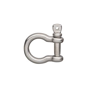 Clasp anchor shackle 1pkg1, 25x24mm threaded / fits up to 8mm cord / stainless steel 1-strand
