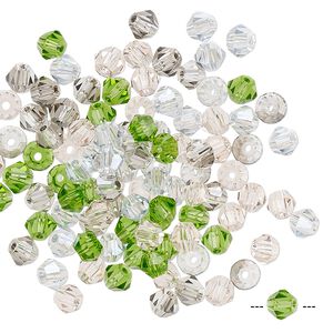 Bead mix 100pk 16 facets spring, Celestial Crystal&reg; 4mm bicone
