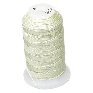 Thread, Purely Silk&trade;, light green, size F. Sold per 140-yard spool.