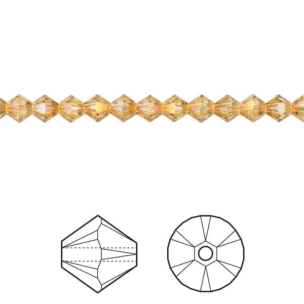 Bead 1pkg1440 dark orange TCF&trade;, Swarovski&reg;, 4mm bicone 5328 image number 0
