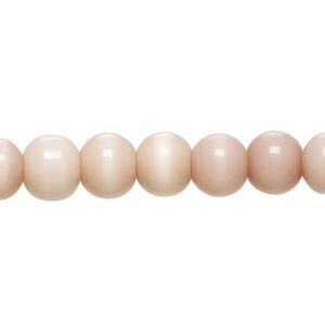 Bead, cat's eye glass (fiber optic glass), blush, 8x6mm-10x8mm rondelle. Sold per 14-inch strand, approximately 60 beads.