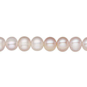 Pearl, cultured freshwater, mauve, 6-7mm semi-round, D grade, Mohs hardness 2-1/2 to 4. Sold per 16-inch strand.