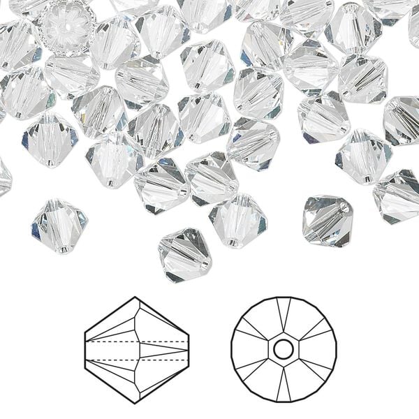 Bead 144pk crystal, Crystal Passions&reg; 6mm bicone 5328 image number 0