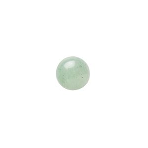 Green aventurine 1pkg10, calibrated round cab natural 10mm