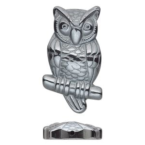 Hemalyke&trade; 1pkg1, half-drilled 1-sided owl focal 32.5x18mm