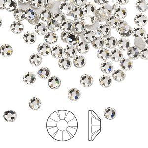 Flat back 144pk crystal foil back, Preciosa MAXIMA Czech crystal hotfix rhinestone 3.8-4mm chaton rose round SS16