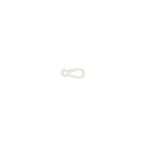 Drop, sterling silver, 7x3mm open teardrop. Sold per pkg of 10.