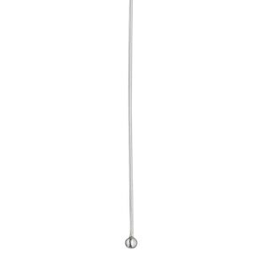 Head pin, Argentium&reg; silver, 2 inches with 2mm ball, 24 gauge. Sold per pkg of 2.